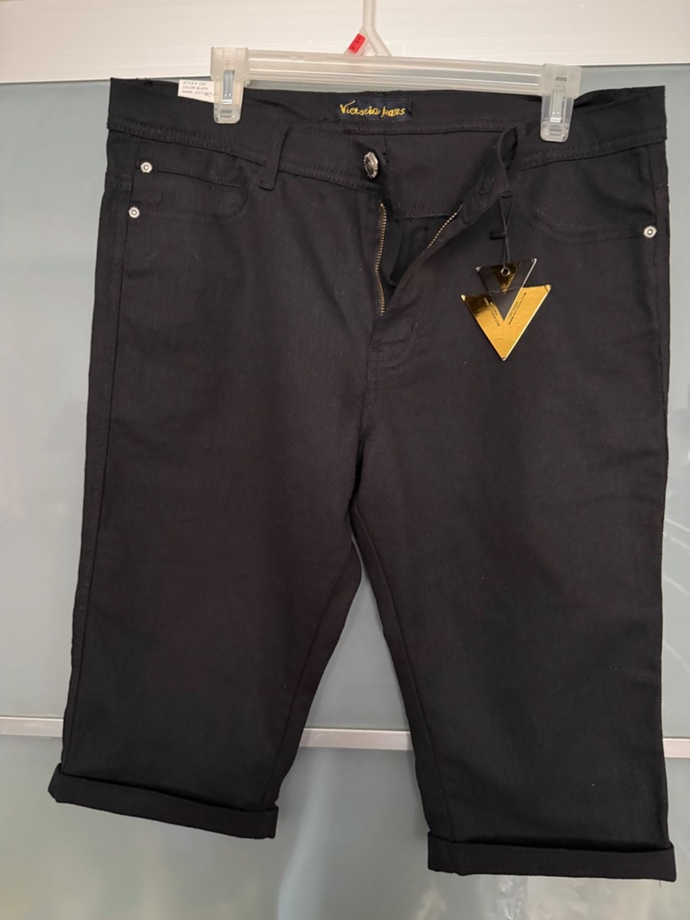 Women’s Black Stretch Long Shorts size 14